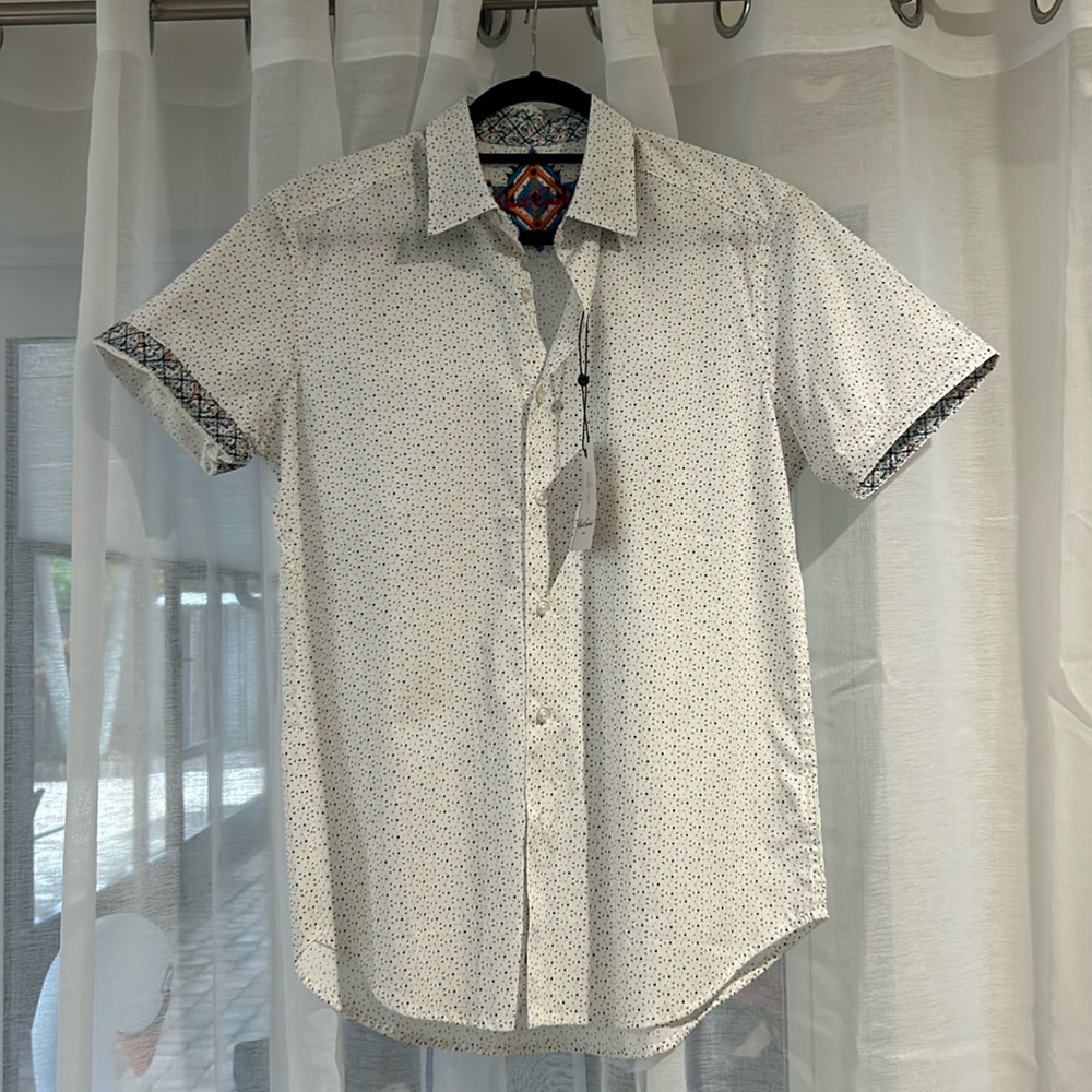 Robert Graham Multi Color Men’s Short Sleeve Button Down Dress/Casual Shirt